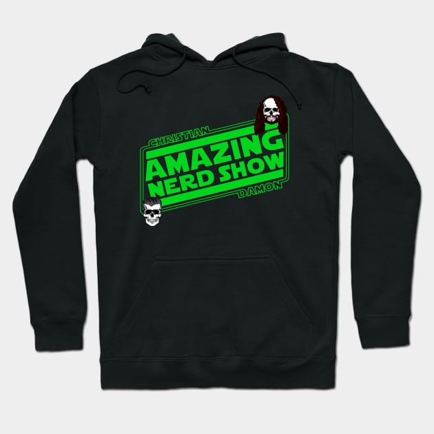 Ecto Green Amazing Nerd Show Logo Hoodie by The Amazing Nerd Show 